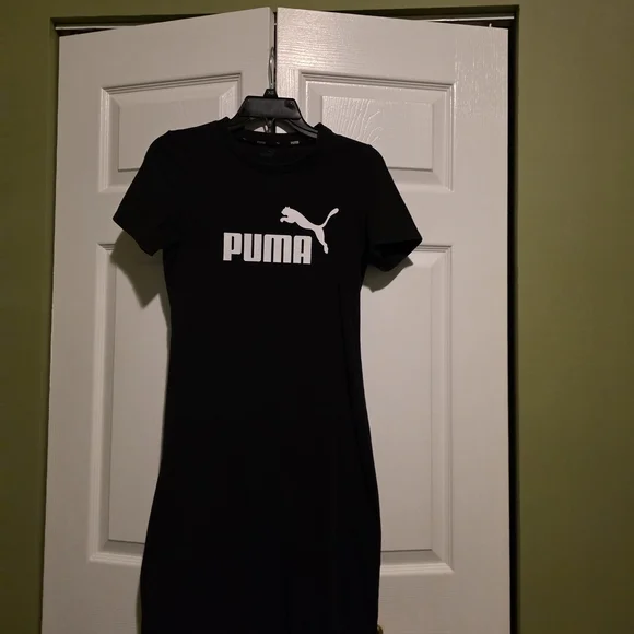 PUMA Women's Black T-Shirt Dress - Picture 2 of 7